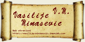 Vasilije Minašević vizit kartica